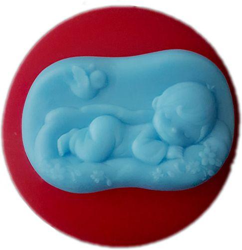 Baby Silikonform mit Vogel - Tortendekoshop