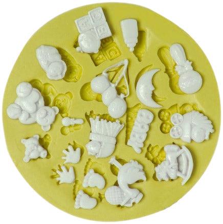 Baby Thema Figüren Silikonform, klein - Tortendekoshop