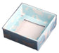 Babyblau Fussabdruck Acetat Schachteln, 8x8x3cm - Tortendekoshop