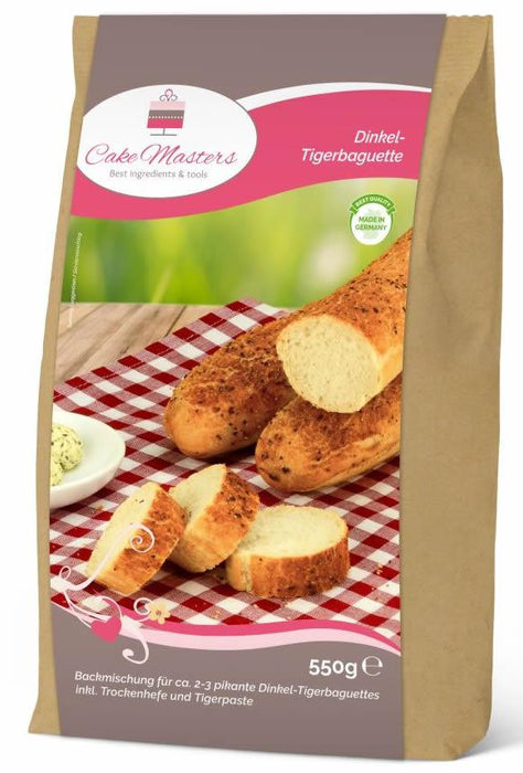 Backmischung Dinkel-Tigerbaguette, 550g - Tortendekoshop