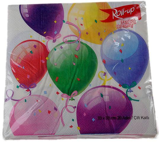 Ballon bedruckte Servietten - Tortendekoshop