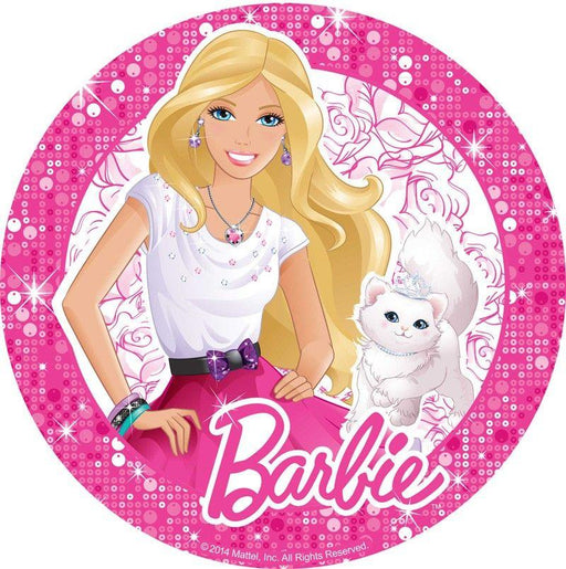 Barbie Runde Tortenaufleger - Tortendekoshop