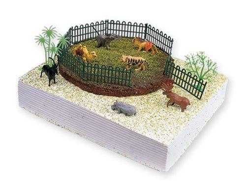Bauernhof Torten Deko (1 Zaun,2 Bäume,7 Tiere) - Tortendekoshop