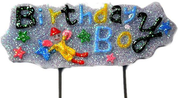Birthday Boy Kerzen blau - Tortendekoshop