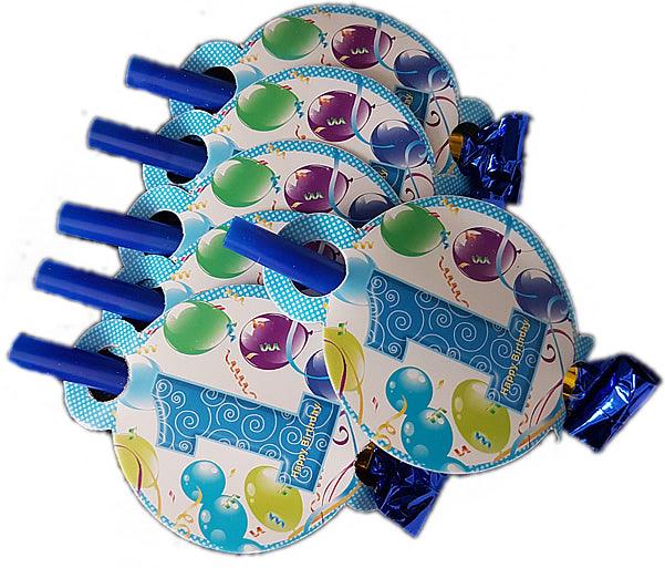 Blau 1 Jahr Partytröten - Tortendekoshop