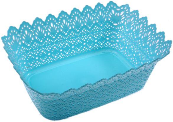 Blau Deko Plastik Korb - Tortendekoshop