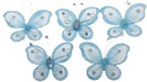Blau Deko Schmetterling mit Glitzer,5 Stk - Tortendekoshop