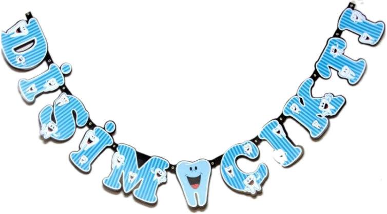 Blau Disim Cikti, erster Zahn, Party Banner - Tortendekoshop