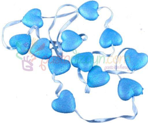 Blau Herzen Dekoration - Tortendekoshop