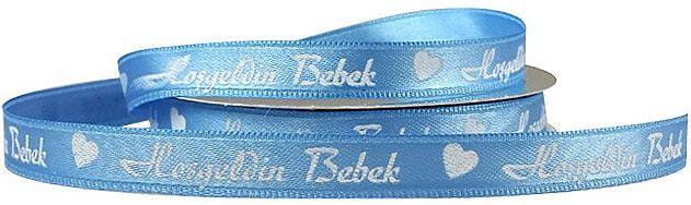 Blau Hosgeldin Bebek Schleifenband - Tortendekoshop