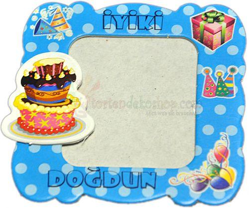 Blau iyiki Dogdun Magnet Bilderrahmen - Tortendekoshop