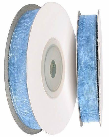 Blau Organza Schleifenband - Tortendekoshop