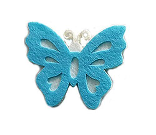 Blau Schmetterling Deko aus Filz - Tortendekoshop
