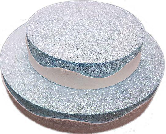 Blau Styropor Ständer mit Glitzer - Tortendekoshop