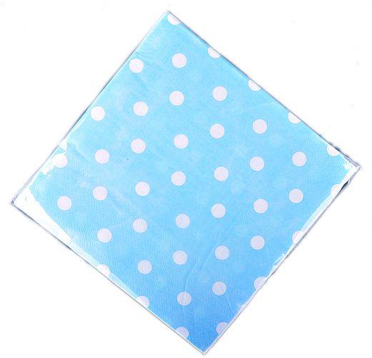 Blau weiß gepunktete Servietten - Tortendekoshop