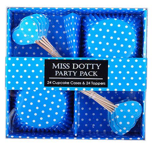 Blau weiß Muffinförmchen Set - Tortendekoshop