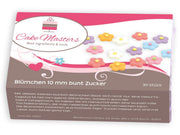 Blümchen, 10mm, bunt, Zucker, 30 Stück - Tortendekoshop