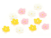 Blumen, 13mm bunt, Zucker, 36 Stück - Tortendekoshop