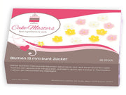 Blumen, 13mm bunt, Zucker, 36 Stück - Tortendekoshop