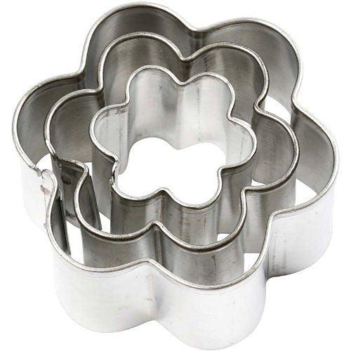 Blumen Ausstechform Set, Edelstahl - Tortendekoshop