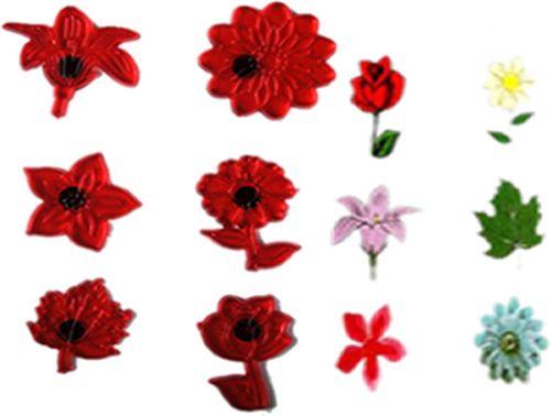 Blumen Patchwork Präge Stempel Set - Tortendekoshop