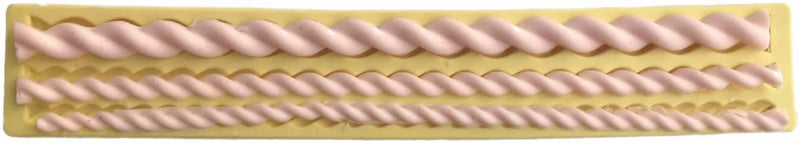 Bordüre mit Kordel Mustern Silikonform - Tortendekoshop