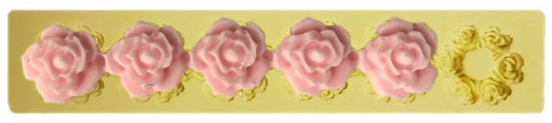 Bordüre mit Rosen Mustern Silikonform - Tortendekoshop