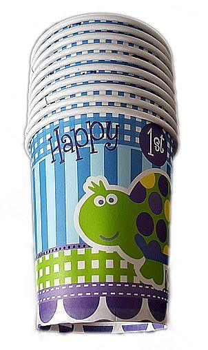 Boy Baby 1 Jahr Party Pappbecher - Tortendekoshop