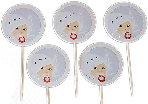 Boys Deko Kuchen Topper, Cupcake Picks - Tortendekoshop