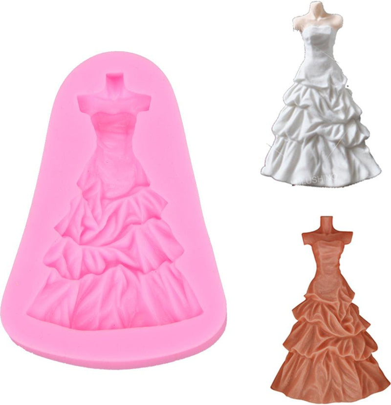Braut Kleid Silikonform, klein - Tortendekoshop