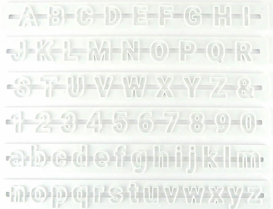 Buchstaben und Zahlen Ausstecher Set - Tortendekoshop