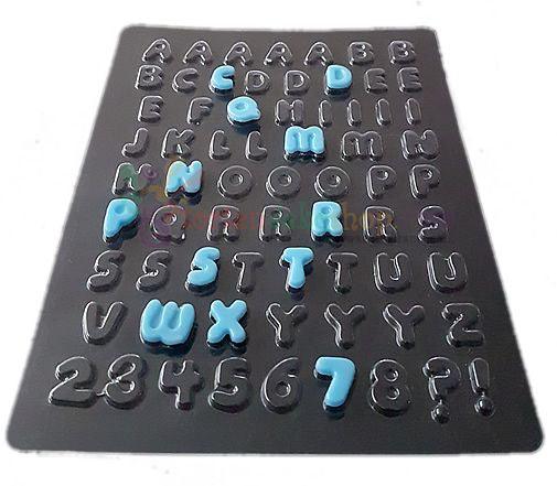 Buchstaben und Zahlen Plastik Formen - Tortendekoshop