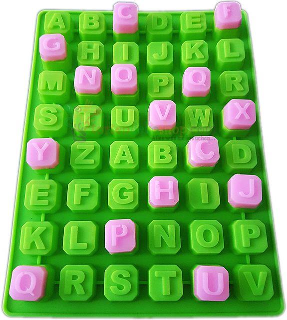 Buchstaben Würfel Silikonform - Tortendekoshop