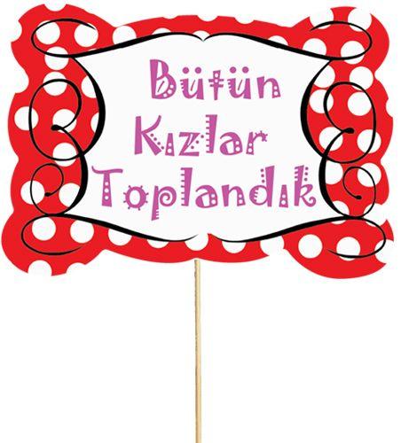 Butun Kizlar Toplandik Deko Sprechballon - Tortendekoshop