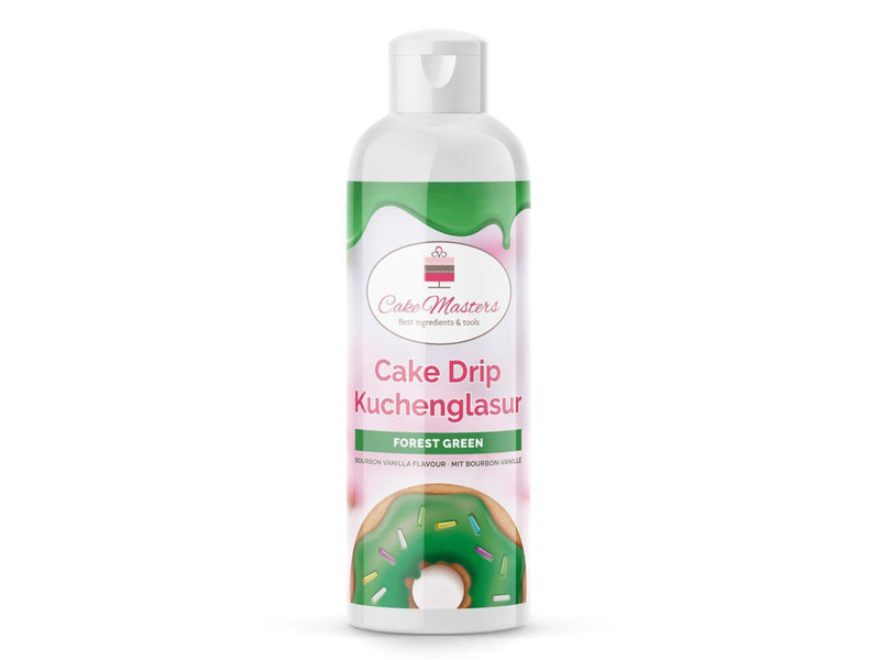 Cake Drip Dunkel Grün, 250g - Tortendekoshop