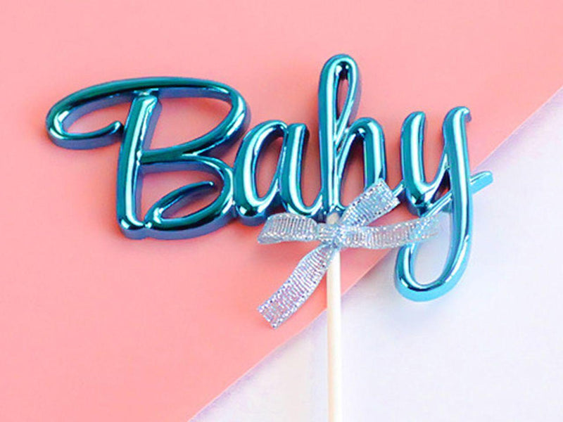 Cake Topper Baby blau, 3D - Tortendekoshop