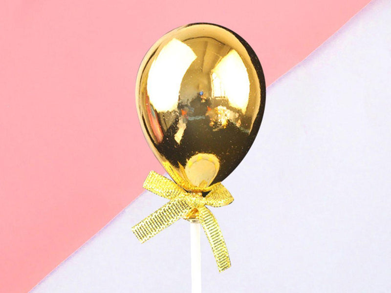 Cake Topper Ballon gold, 3D - Tortendekoshop