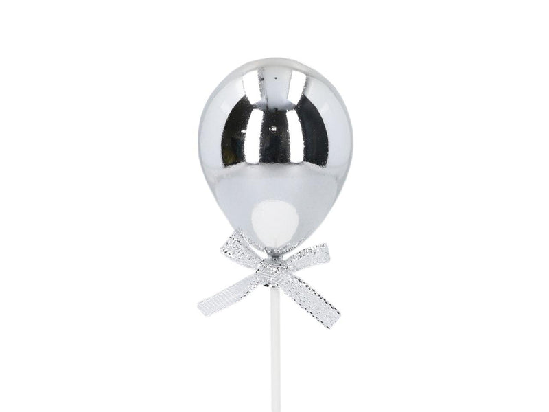Cake Topper Ballon silber, 3D - Tortendekoshop