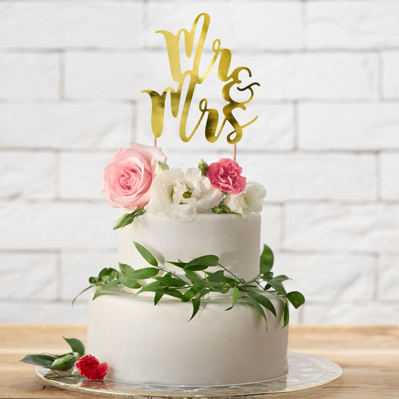 Cake Topper Mr. & Mr. Gold - Tortendekoshop