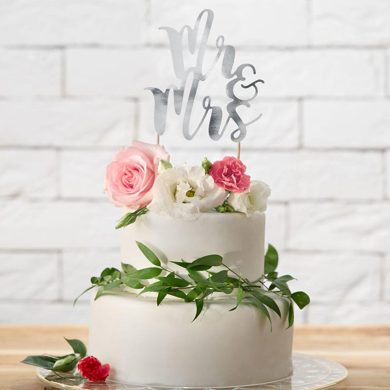 Cake Topper Mr. & Mr. Silber - Tortendekoshop