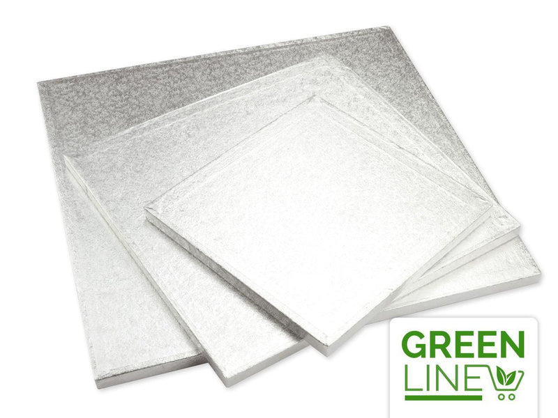 Cakeboard quadrat, 35cm, silber - Tortendekoshop