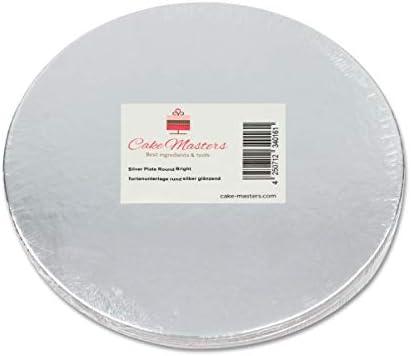Cakeboard Rund Silber, 15cm, 10 Stück - Tortendekoshop