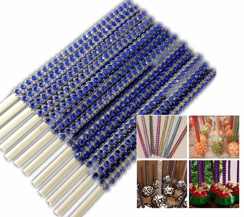 Cakepop, Lollipop Stiele mit Steinen, Dunkelblau - Tortendekoshop