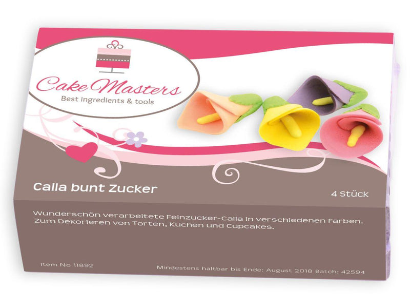 Calla bunt Zucker, 4 Stück - Tortendekoshop