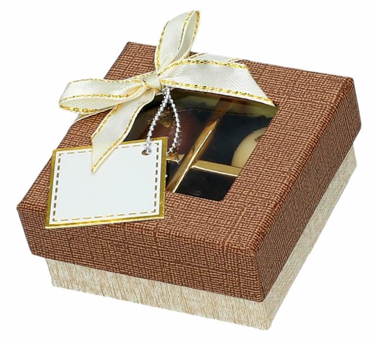 Chocolate Case für 4 Pralinen Treasure - Tortendekoshop