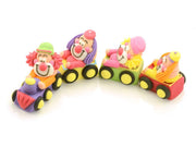 Clowns im Zug Zucker, 4er Set - Tortendekoshop