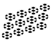 CM Basics Cupcake Buttons Fußball. 12 Stück - Tortendekoshop