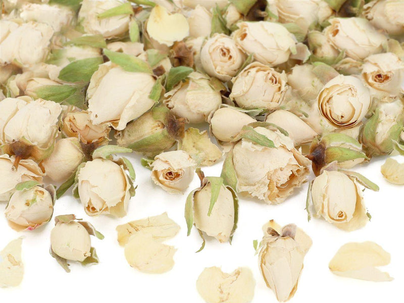CM Basics Rosenknospen weiß, natur, 30g - Tortendekoshop