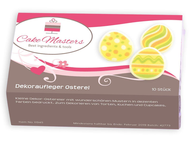 Dekor aufleger Osterei,10 Stück - Tortendekoshop