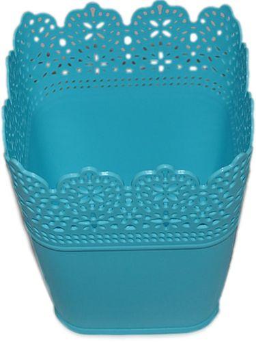 Dekoration Turkis Vase aus Plastik, Viereck - Tortendekoshop